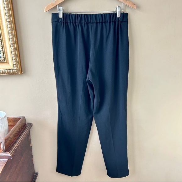 Aritzia Babaton Cohen Trouser Cropped Pleated Dress Pant Jogger Black Crepe Sz 4 - Picture 6 of 13